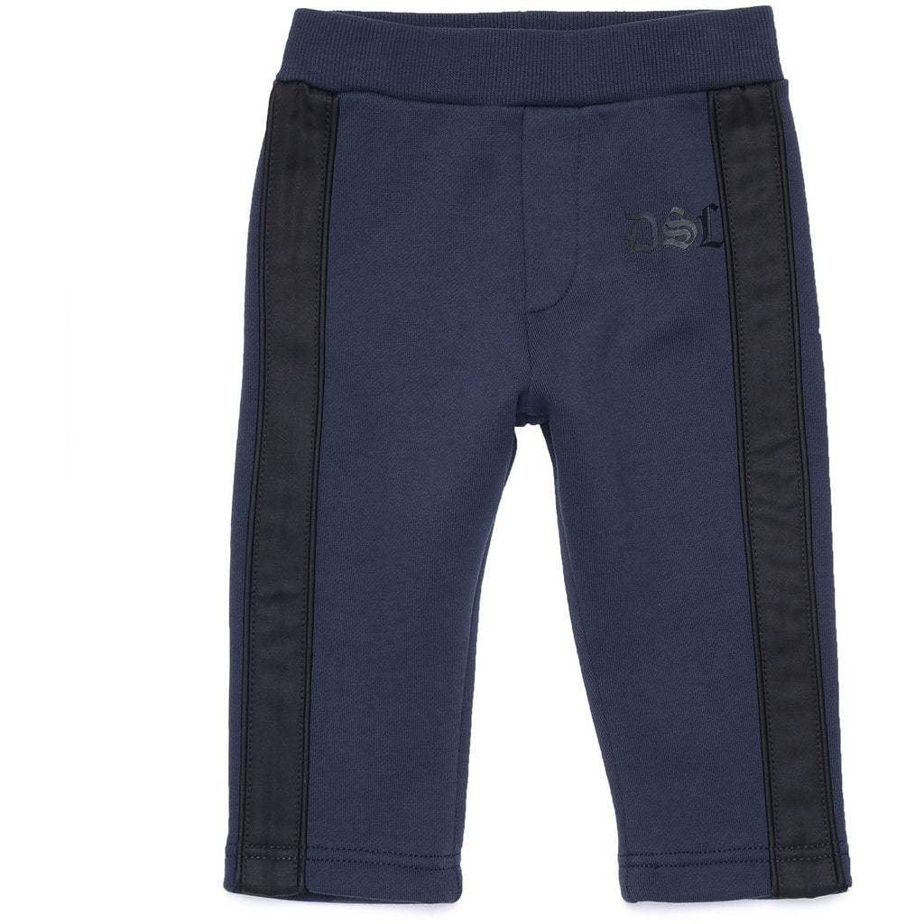 Diesel Babies Navy Joggers with Black Sides - AUS OUTLET