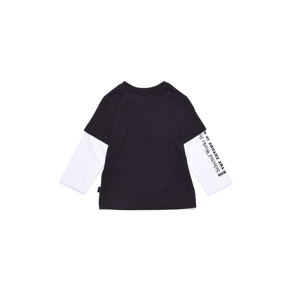 Diesel Girls Black Skirt with Handwriting Design - AUS OUTLET