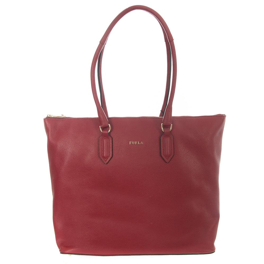 Furla Women's Classic Medium Pin Tote Bag - Ciliegia D Red - AUS OUTLET