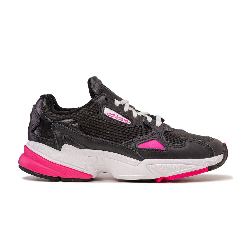 Adidas Women's Falcon Core Black & Pink Sneakers - AUS OUTLET
