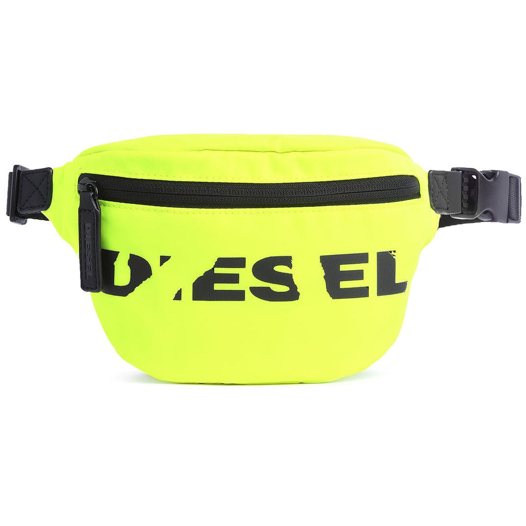 Diesel Unisex Yellow Bum Bag with Text - AUS OUTLET