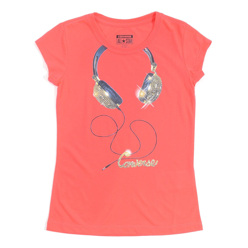 Converse Pink Headphones Tee - AUS OUTLET