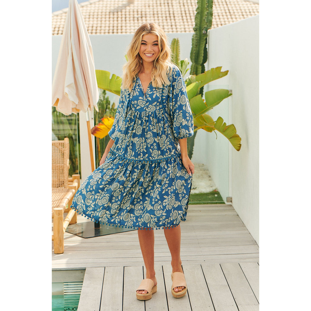 Jaase Day Dream See Print Palace Dress - AUS OUTLET