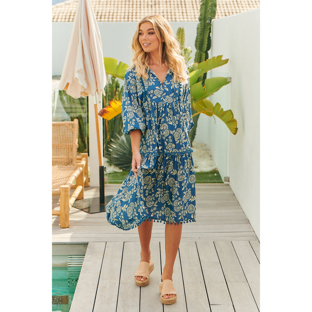 Jaase Day Dream See Print Palace Dress - AUS OUTLET