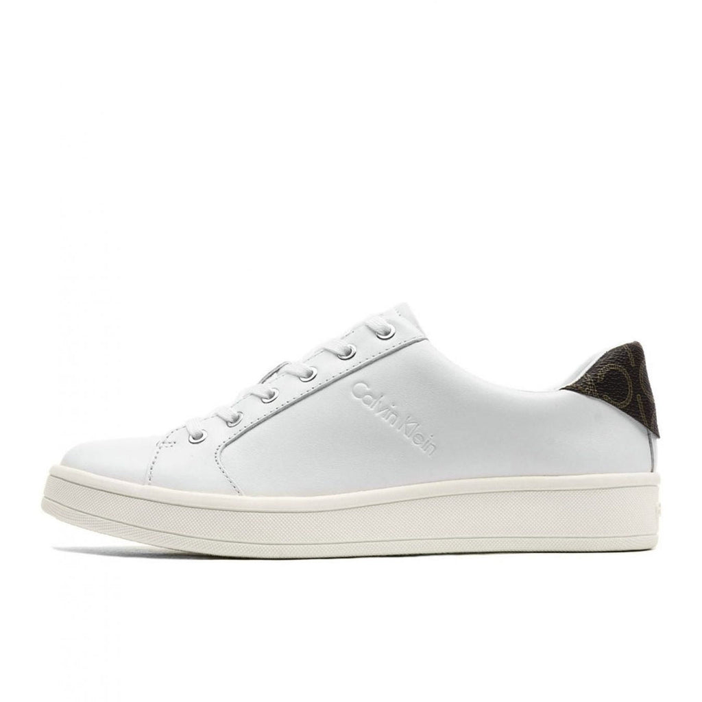 Calvin Klein Women's Sonia Low Top Lace Up Sneakers - White - AUS OUTLET