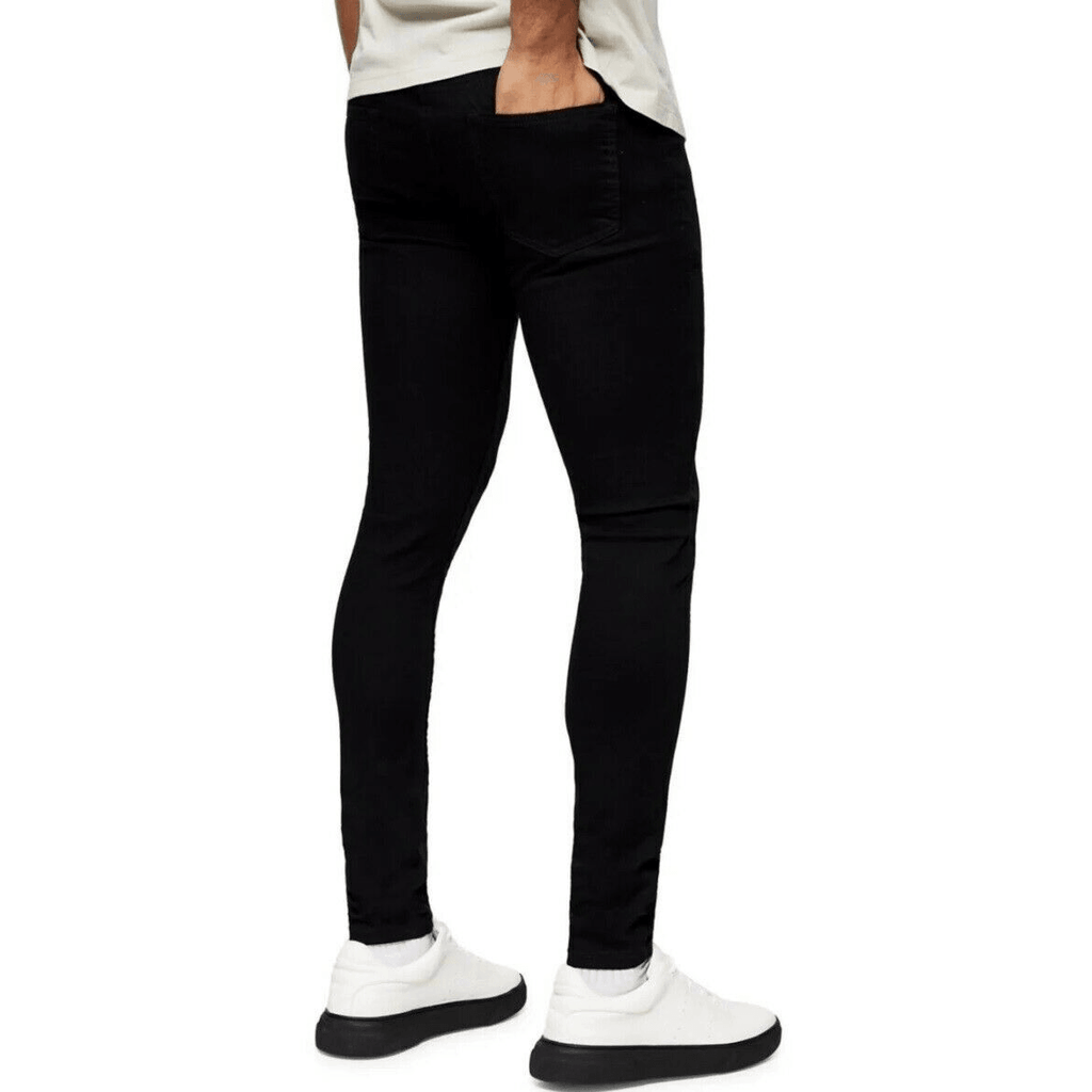 Topman Men's Reuben Spray On Jeans - Black - AUS OUTLET