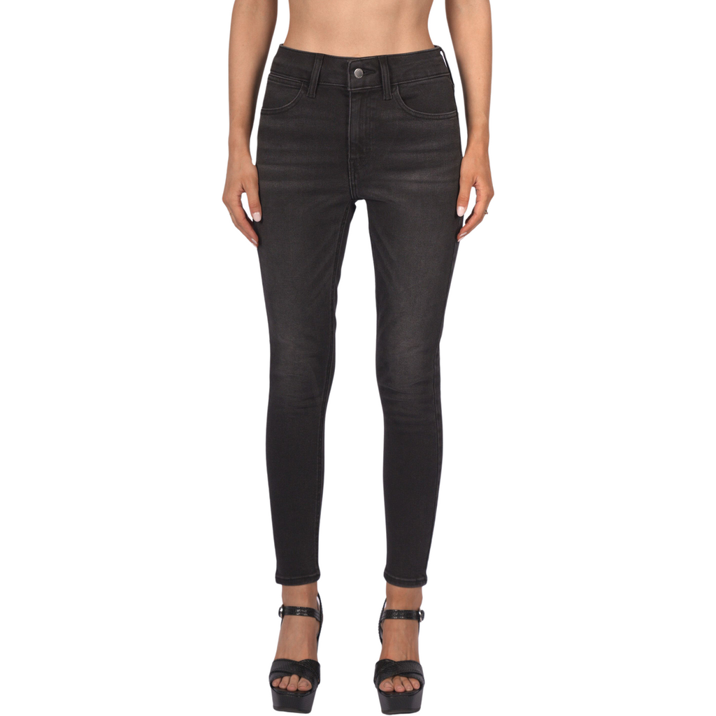 Topshop Women's 'Topshop Four' Black Faded Skinny Jeans - AUS OUTLET