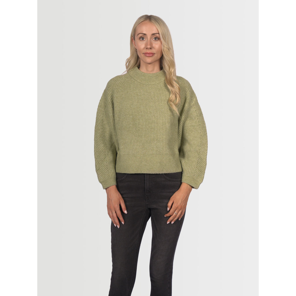 Topshop Women's Dolman Sleeve Knit Jumper  - Sage Green - AUS OUTLET