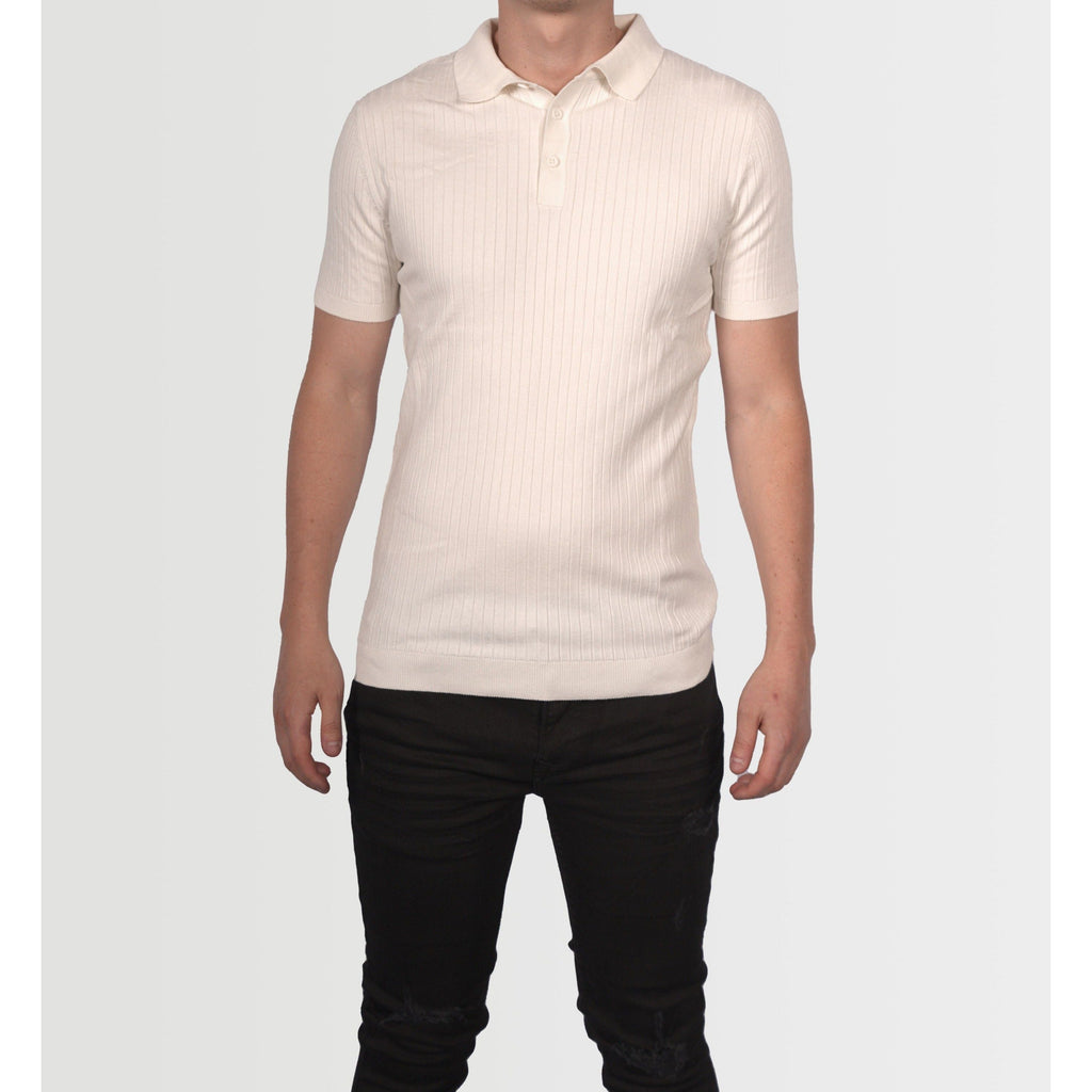 Topman Men's White Short Sleeve Knit Shirt - AUS OUTLET