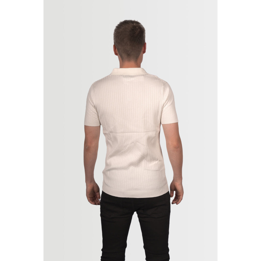 Topman Men's White Short Sleeve Knit Shirt - AUS OUTLET