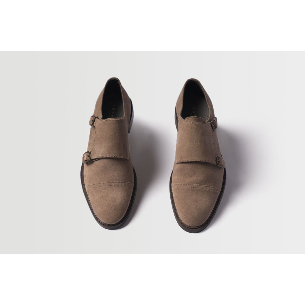 Topman Men's Beige Morley Monkstrap Shoes - AUS OUTLET