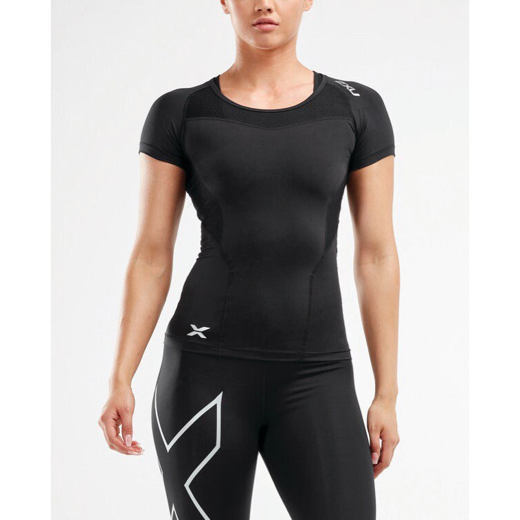 2XU Women's Compression Short Sleeve Top - Black –